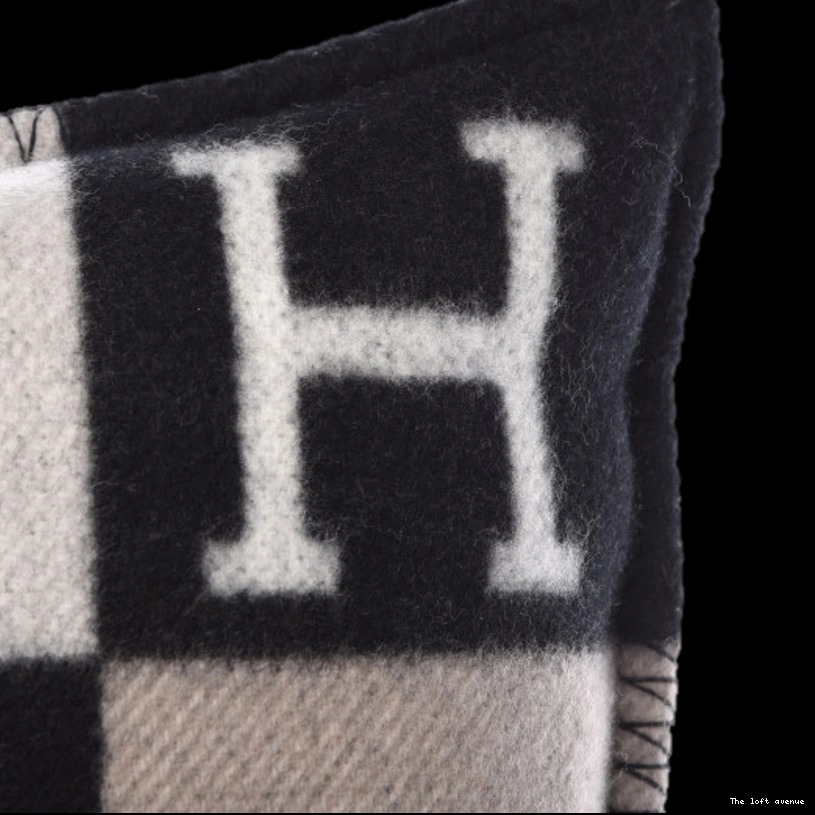 STRIPE PILLOW WOOL HERMES THROW 0722